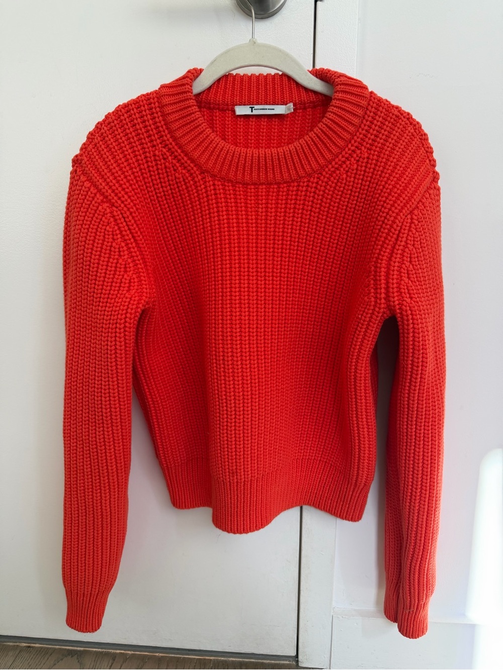 T by Alexander Wang Orange cropped sweater (medium)